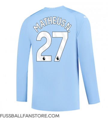 Manchester City Matheus Nunes #27 Replik Heimtrikot 2023-24 Langarm